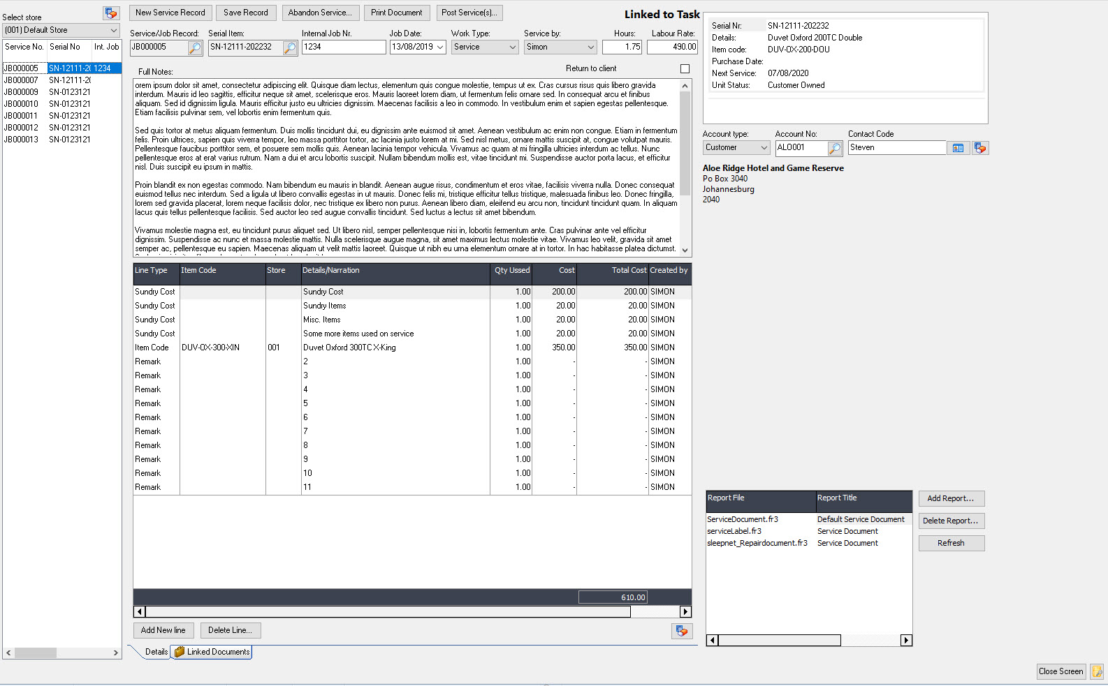 Serial_ServiceDocument